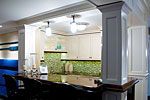 Lakefront home custom bar cabinetry