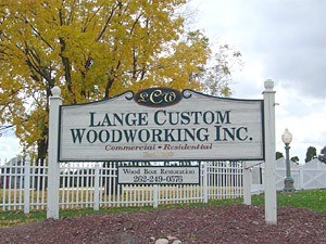 Lange Custom Woodworking Sign